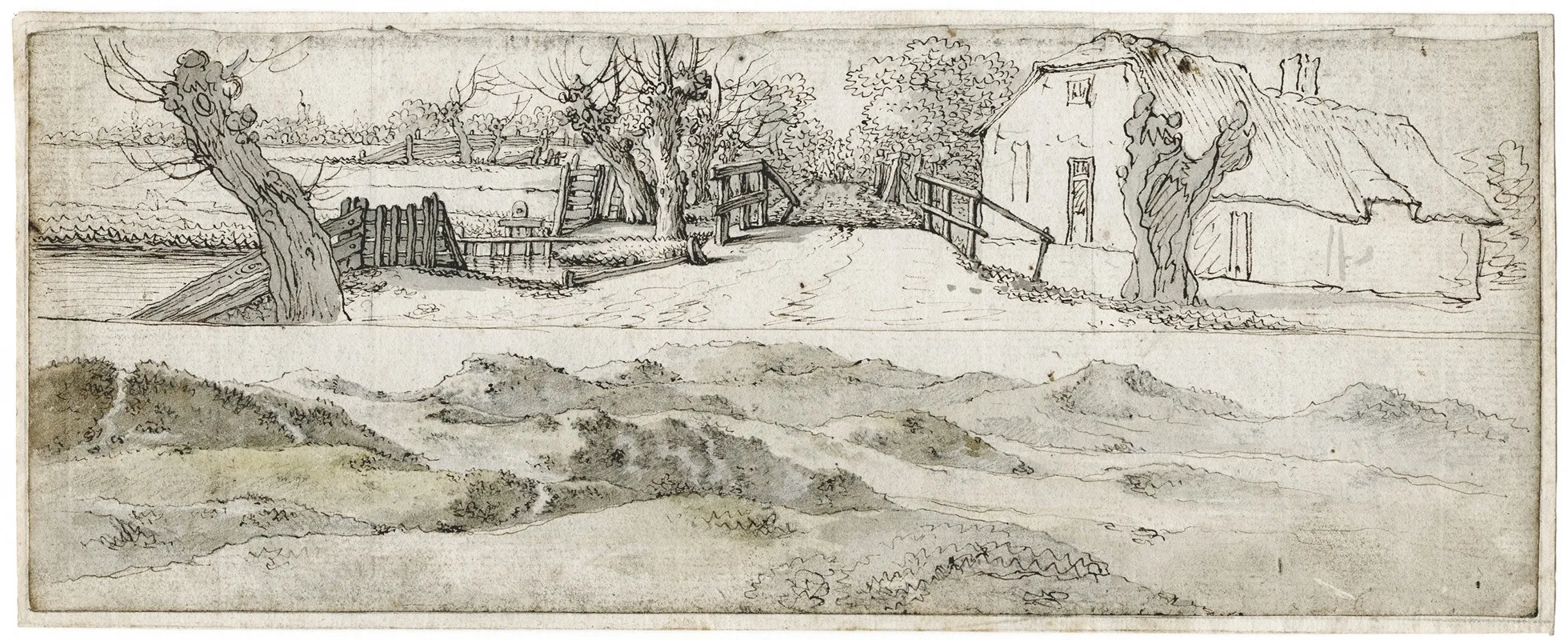 Twee Landschapjes by Barend Hendrik Thier - Canvas Print