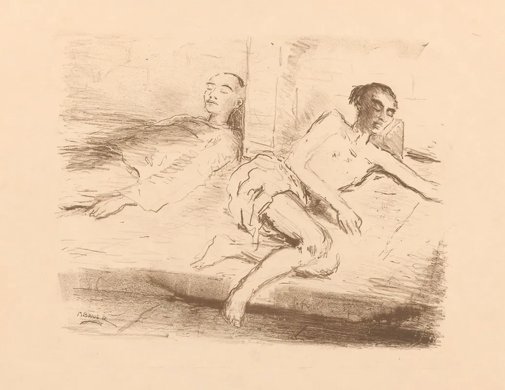 Twee Opiumschuivers by Marius Bauer - Canvas Print