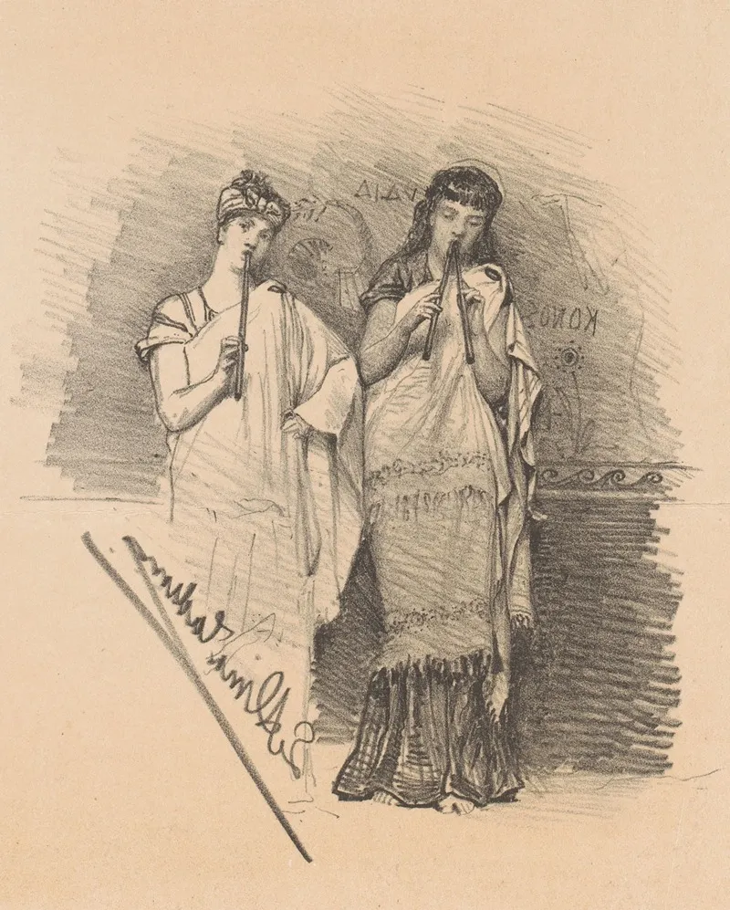 Twee Vrouwen Blazen Op Fluiten