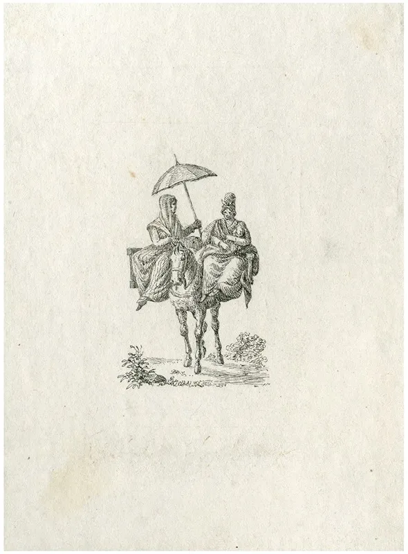 Twee Vrouwen En Een Kind Op Een Paard by Otto Howen - Canvas Print