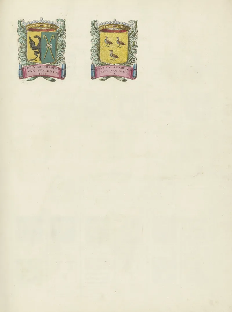 Twee Wapens Van Raden In De Vroedschap Van Rotterdam by Johannes de Vouw - Canvas Print