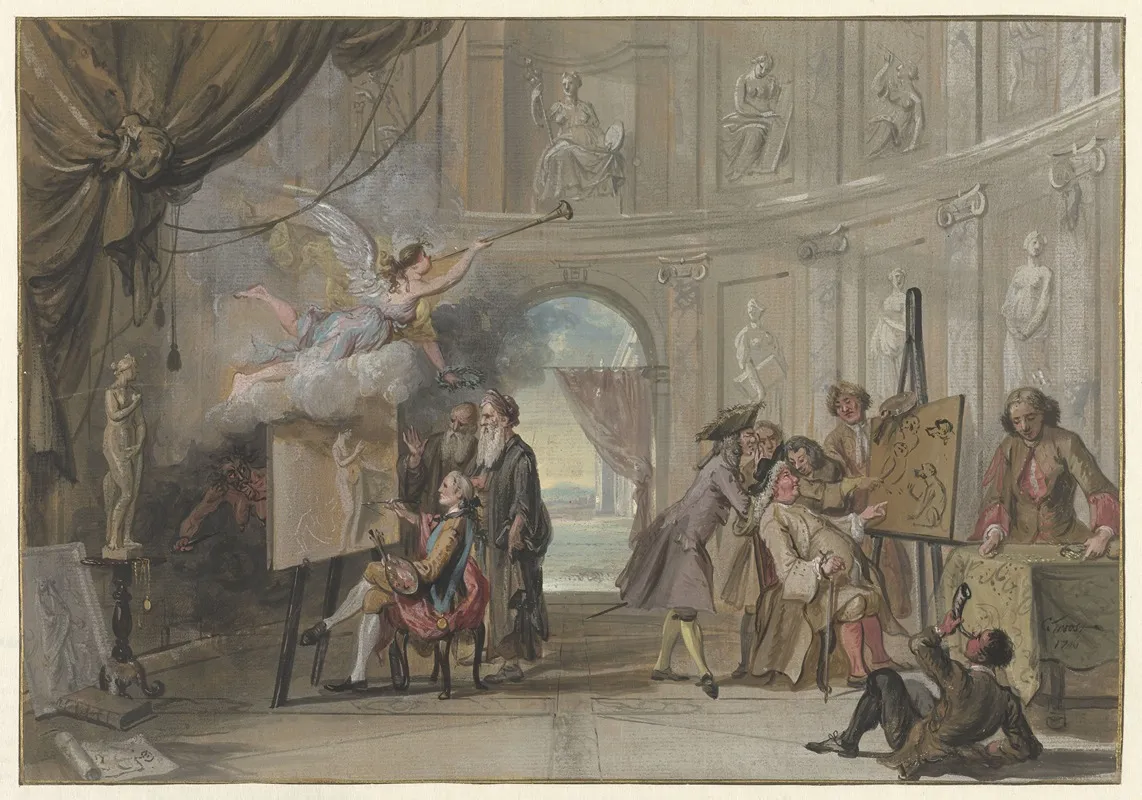 Tweeerlei Kunst by Cornelis Troost - Canvas Print