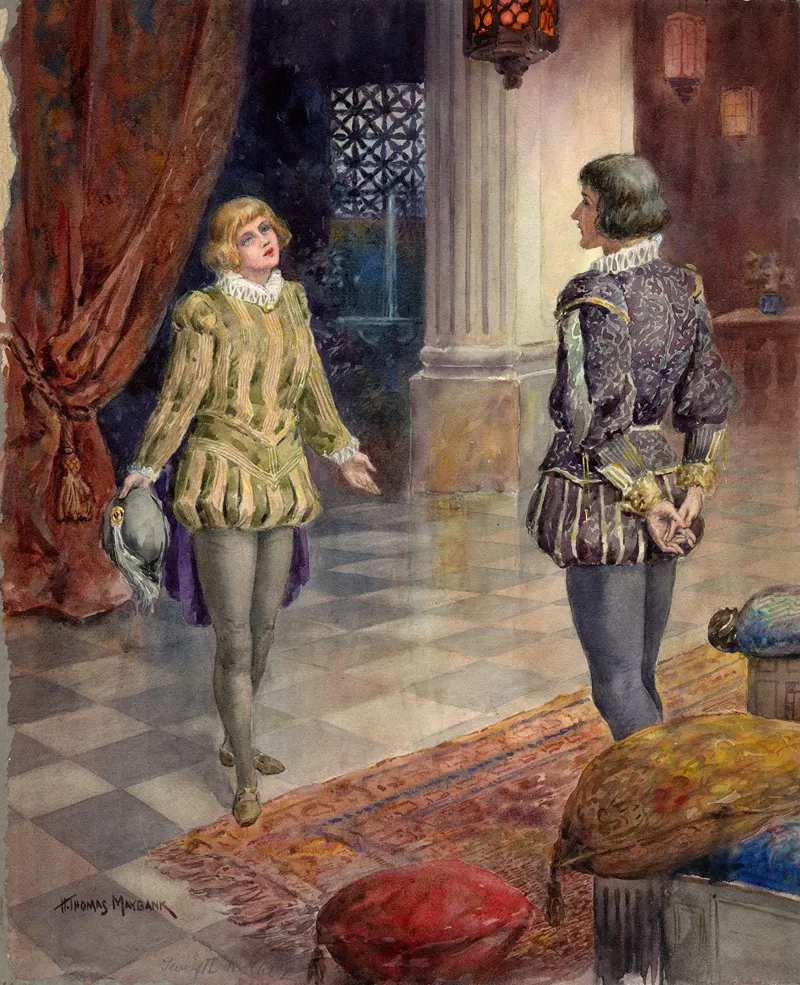 Twelfth Night Act 1 Scene 4 by Thomas Maybank - Canvas Print