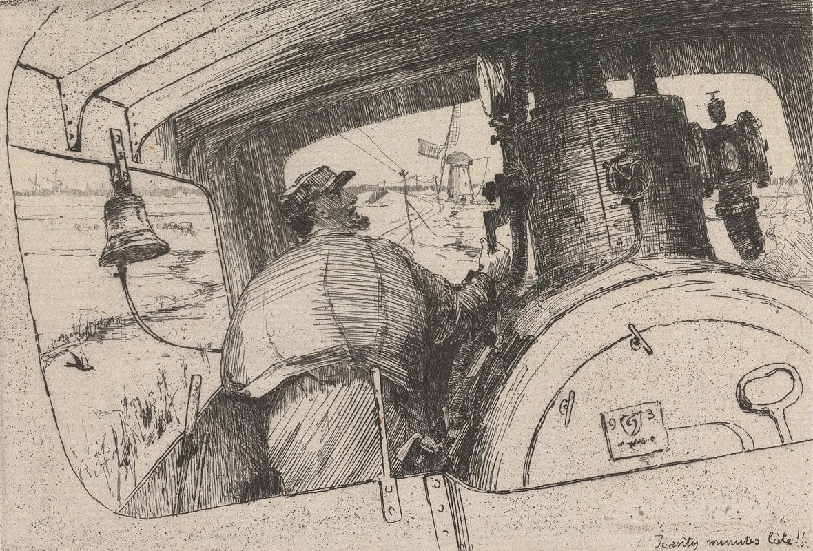 Twenty Minutes Late No 2 by Sir Frank Short - Canvas Print