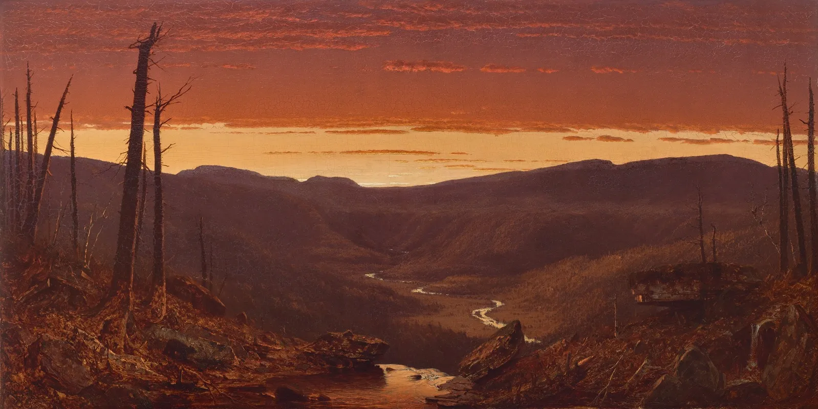 Twilight In The Catskills by Sanford Robinson Gifford - Canvas Print