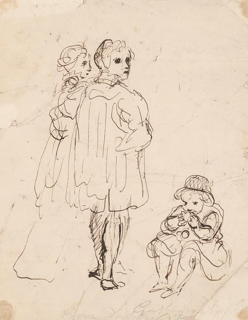 Two Adults And Child