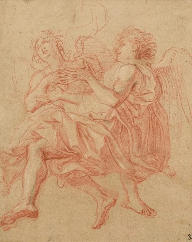 Two Angels 3 by Antoine Coypel - Canvas Print