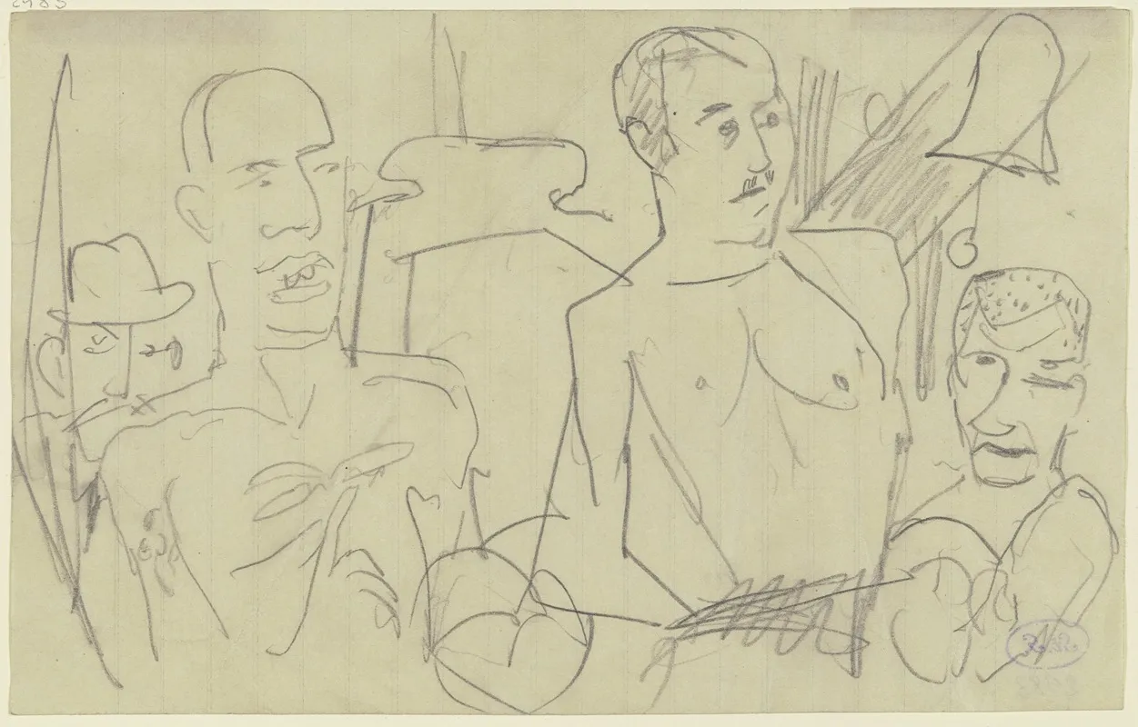 Two Boxers by Max Beckmann - Canvas Print