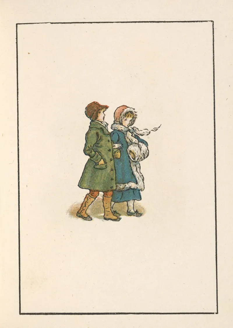 Two Children 12 by Kate Greenaway - Canvas Print