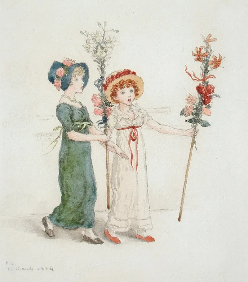 Two Children With Staffs