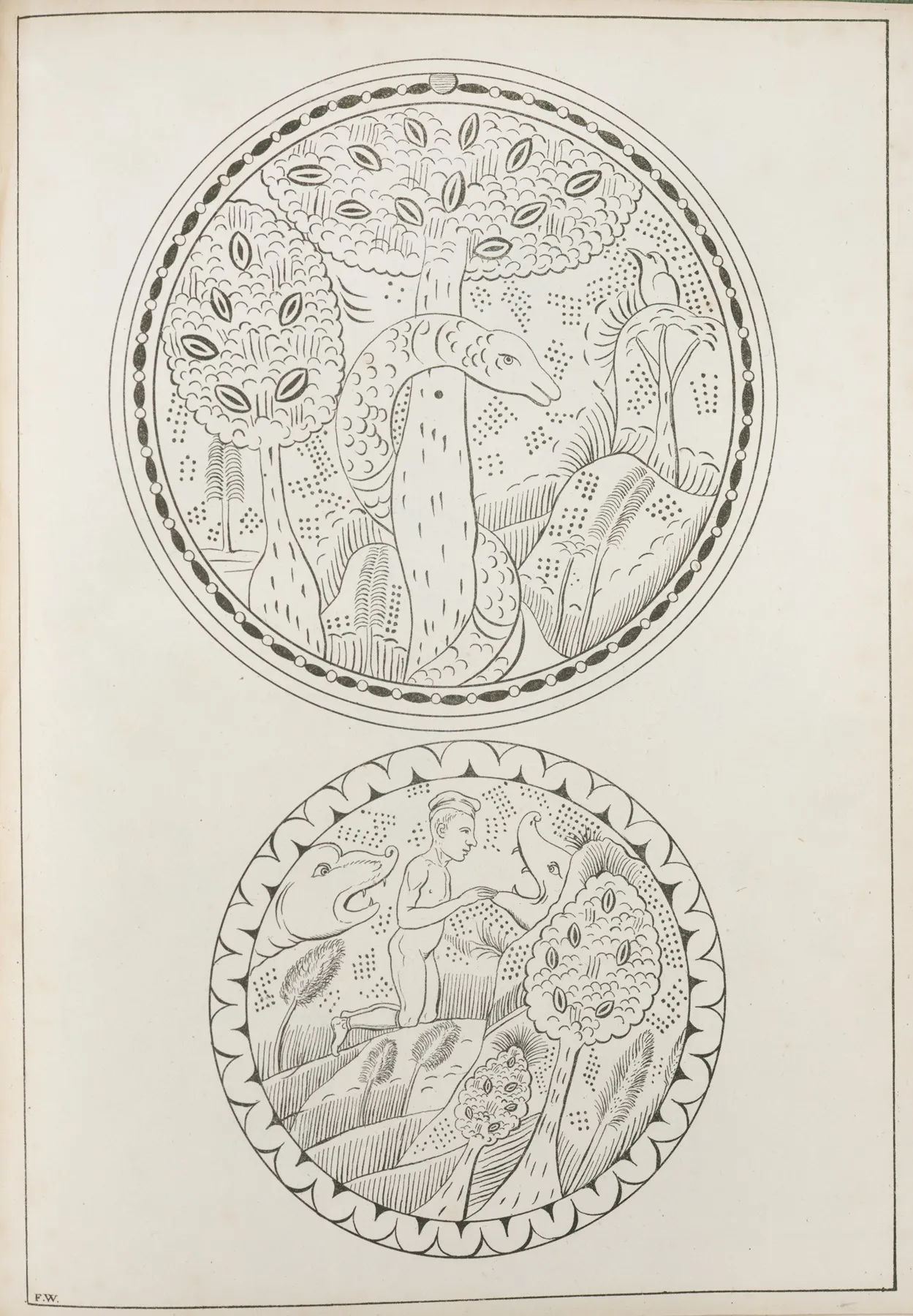 Two Circular Images by Antonio del Río - Canvas Print