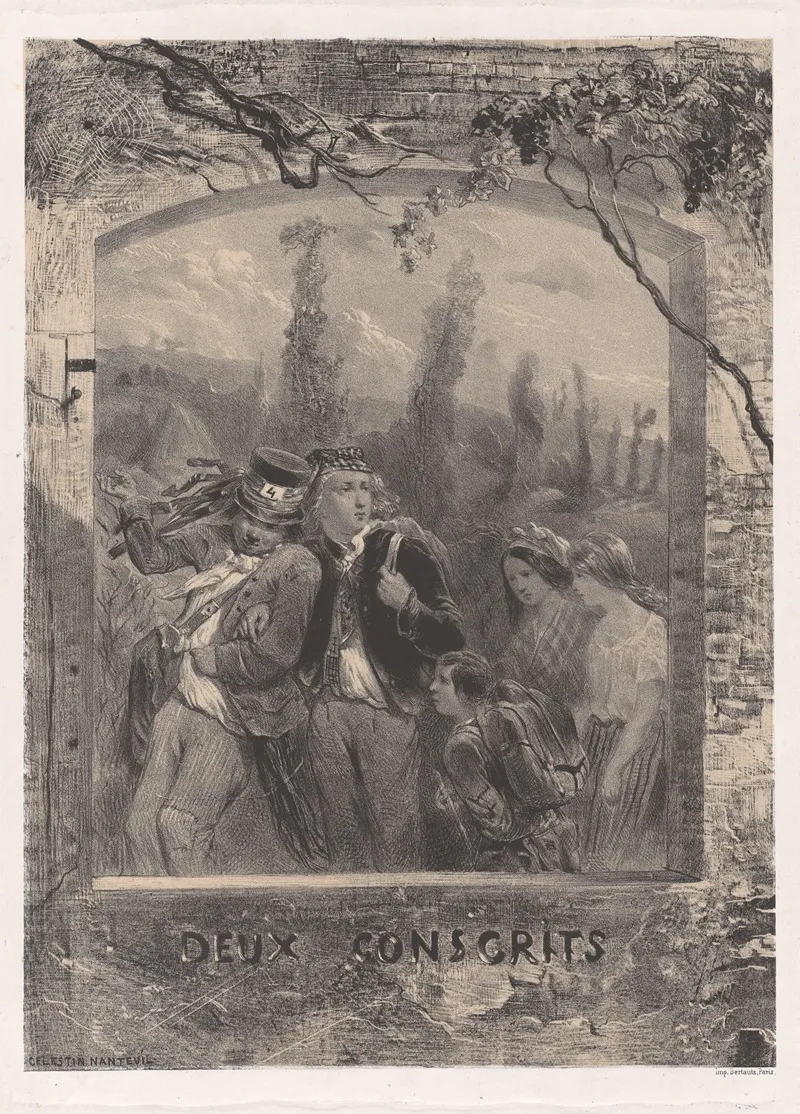 Two Conscripts by Celestin Nanteuil - Canvas Print
