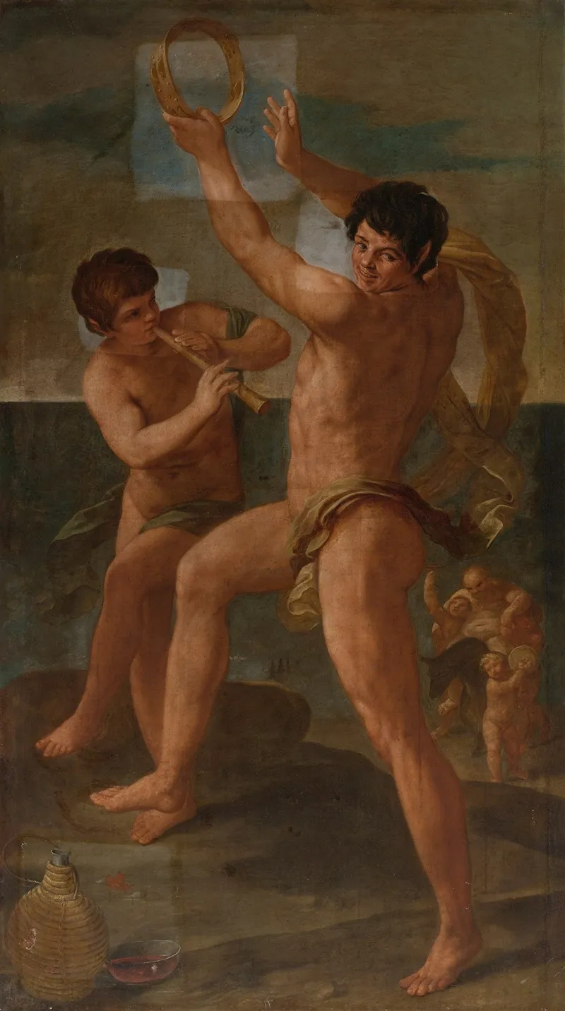Two Fauns In A Bacchic Dance