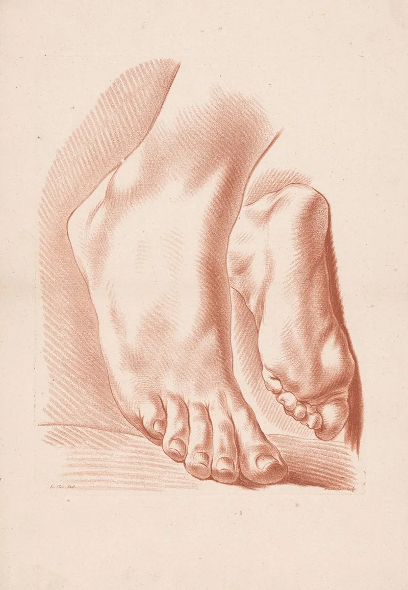 Two Feet by Louis-François Roubiliac - Canvas Print