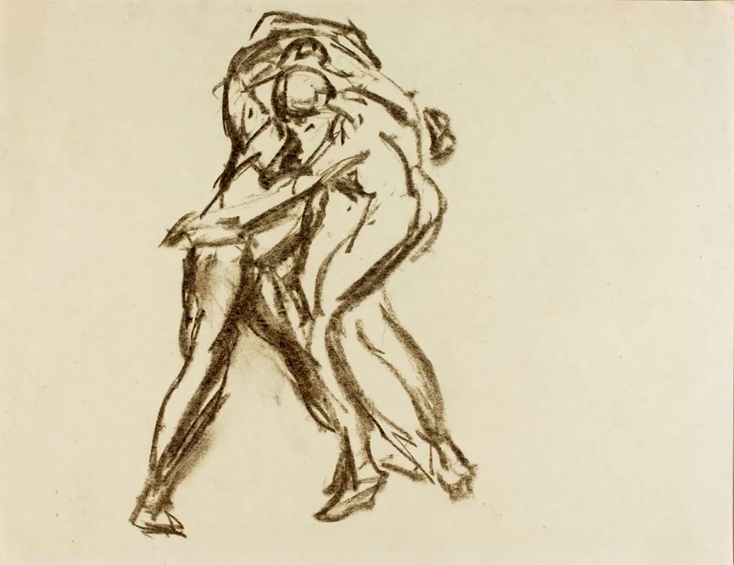 Two Figures In Action by Alfred Henry Maurer - Canvas Print