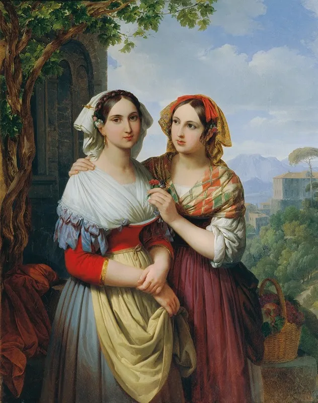 Two Girls In A Landscape