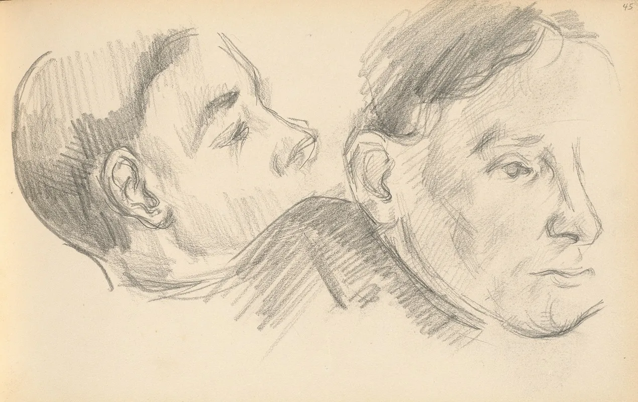 Two Heads 3 by Paul Cézanne - Canvas Print