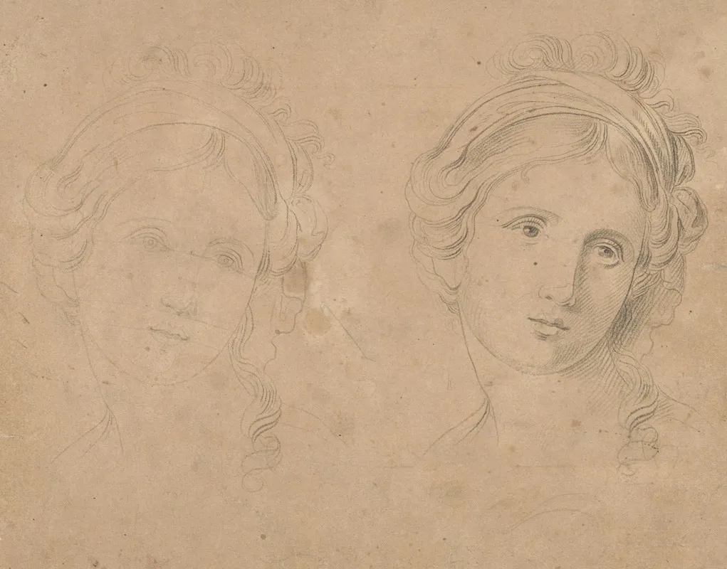 Two Idealized Womens Heads