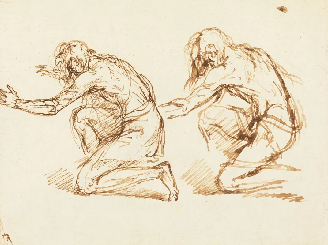 Two Kneeling Figures 2