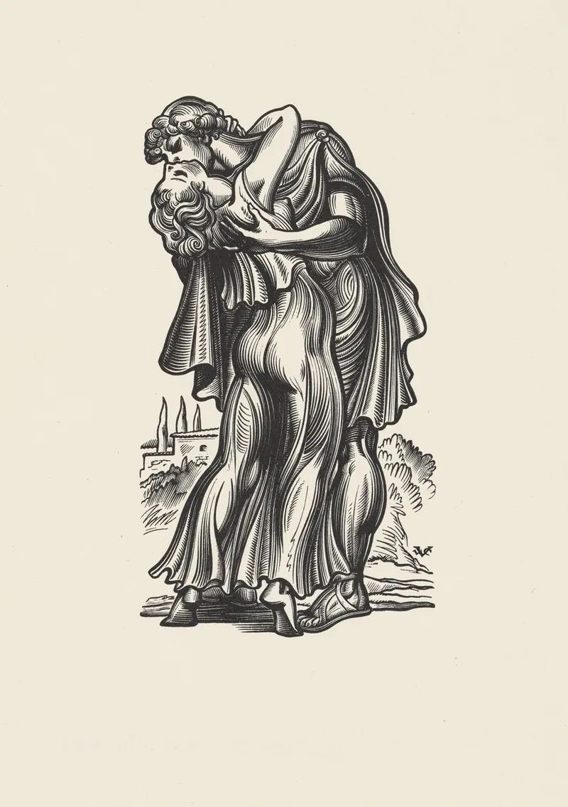 Two Lovers 2 by Valentin le Campion - Canvas Print