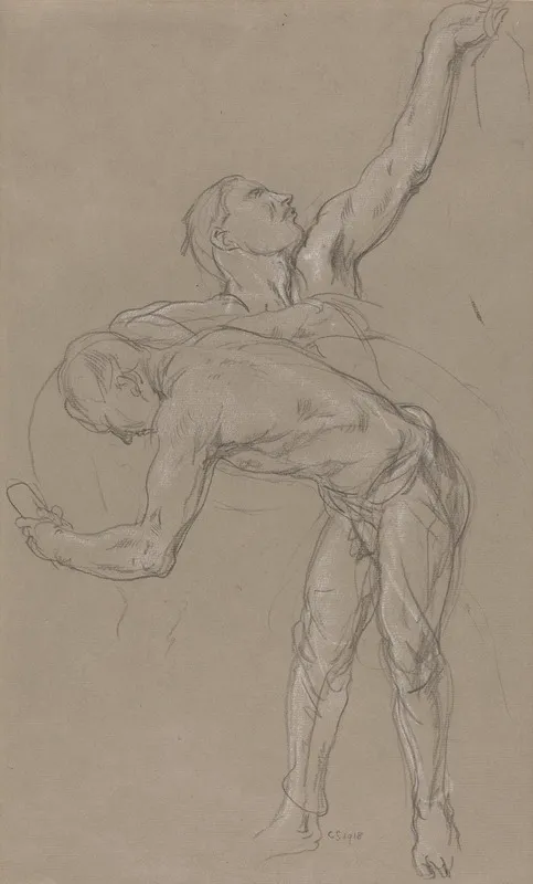 Two Male Figures Study For The Good Samaritan