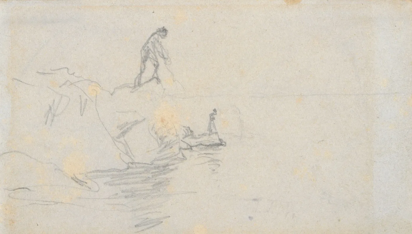 Two Men On A Rocky Shore