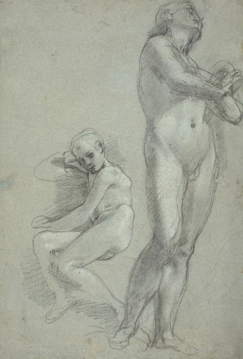 Two Nude Youths Recto