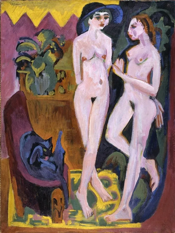 Two Nudes In A Room