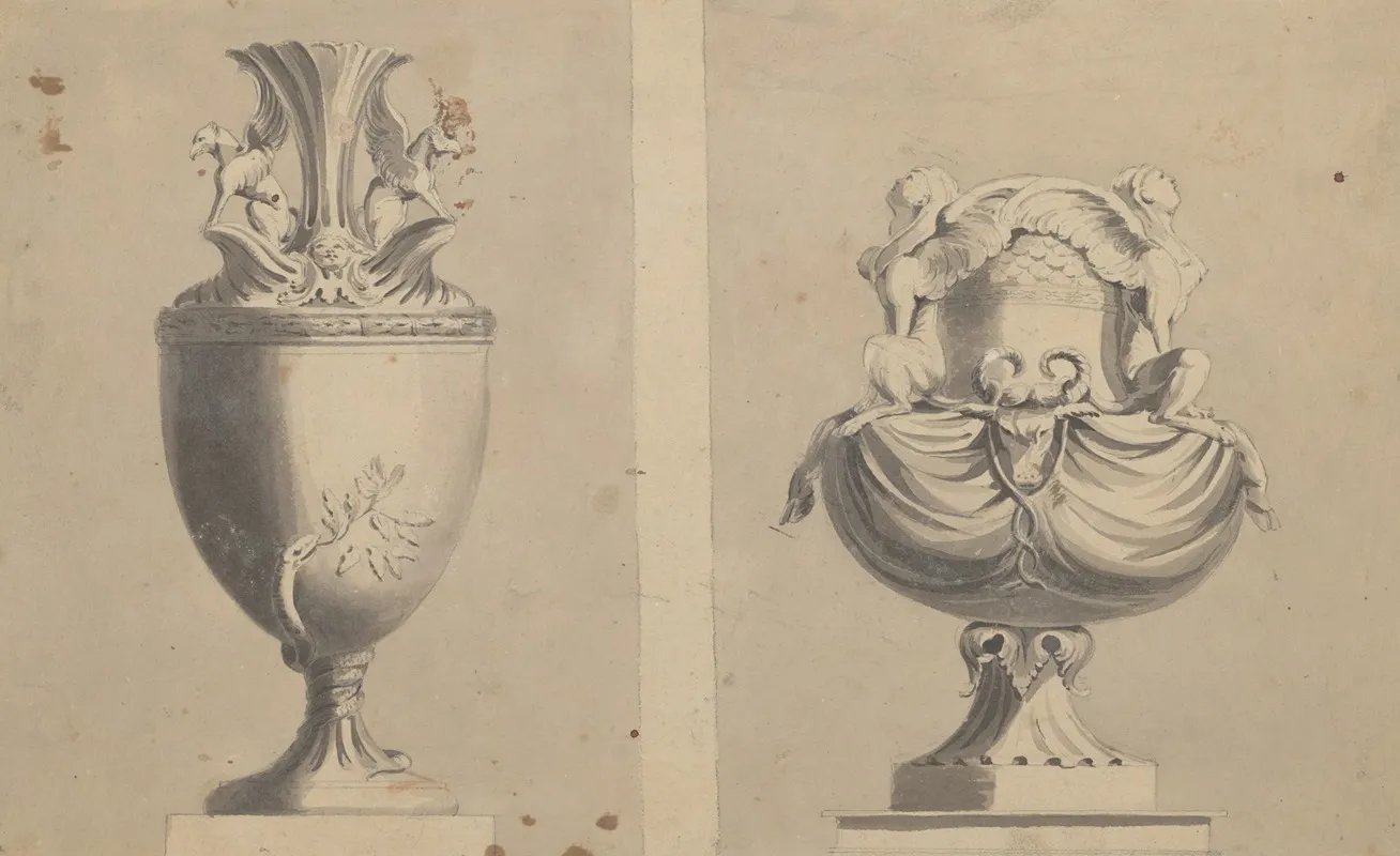 Two Ornamental Urns