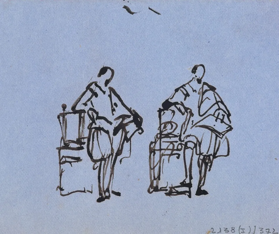 Two Postures by Nicaise De Keyser - Canvas Print