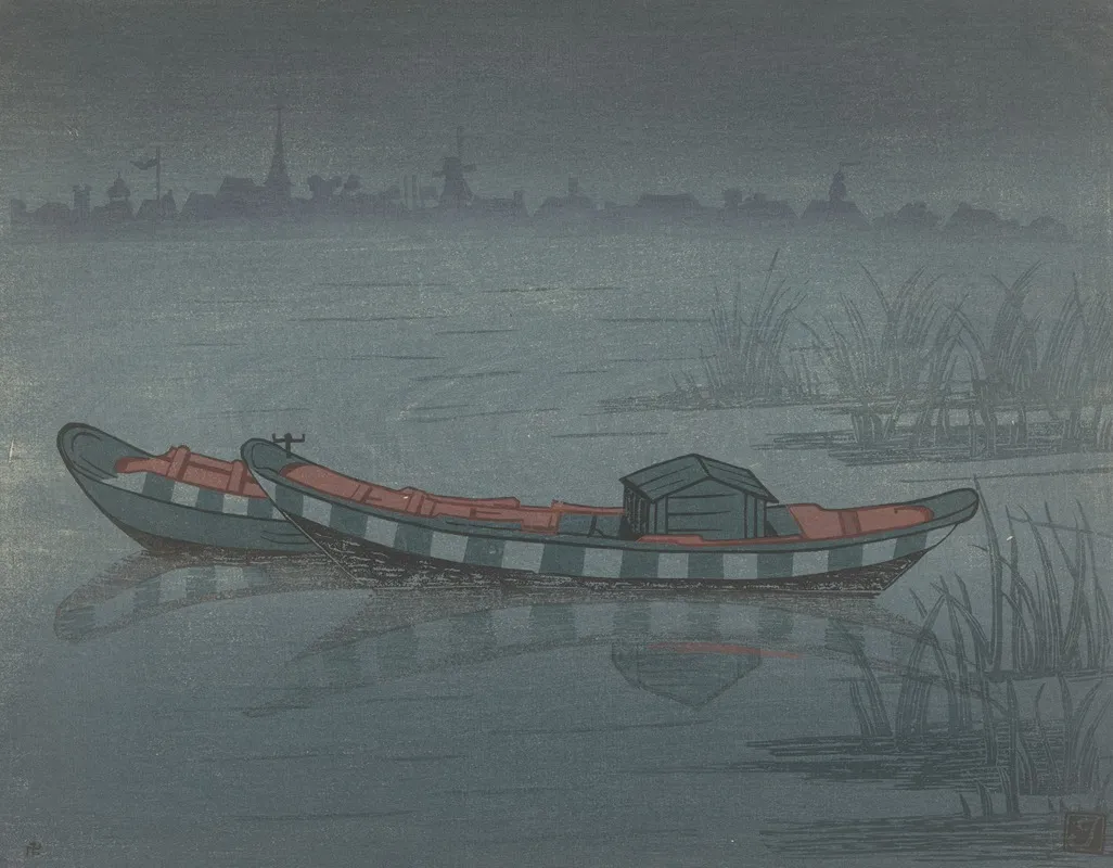 Two Row Boats by Prosper-Alphonse Isaac - Canvas Print