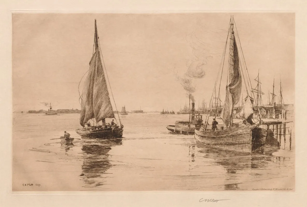 Two Sloops On The East River