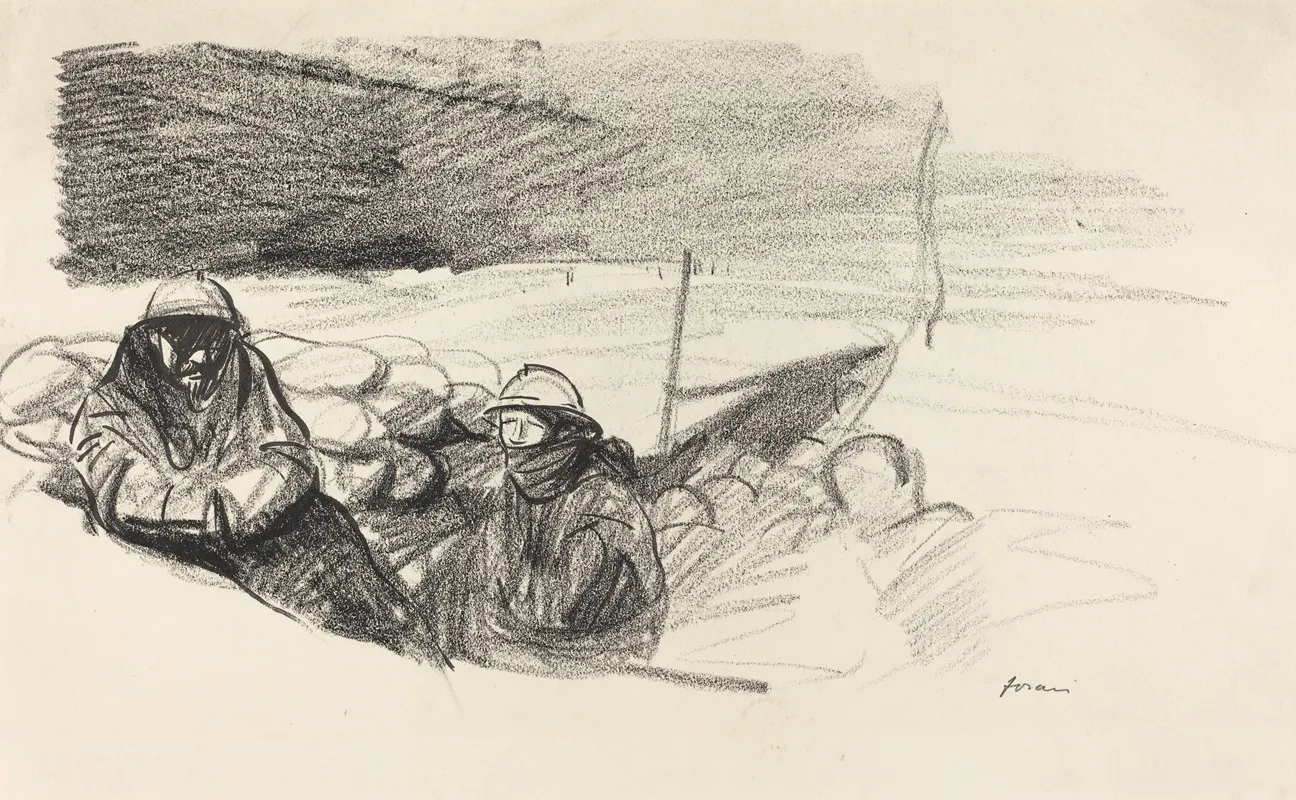 Two Soldiers In A Trench