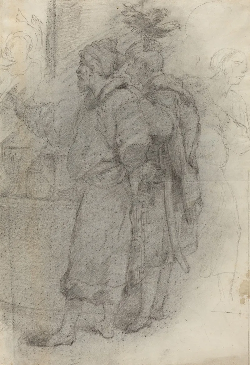 Two Standing Courtiers by Pietro Fancelli - Canvas Print