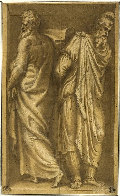 Two Standing Prisoners In A Niche