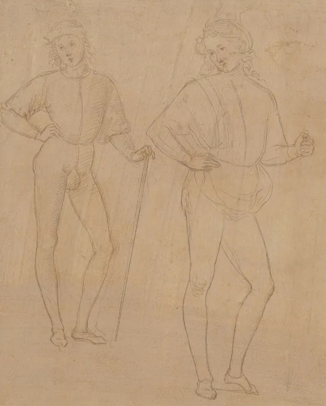 Two Studies Of A Standing Youth In Quattrocento Clothing