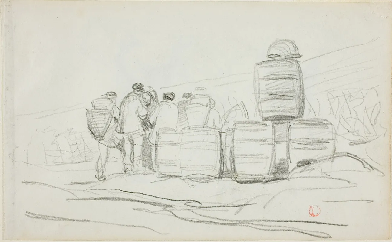 Two Studies Of A Woman Gleaning
