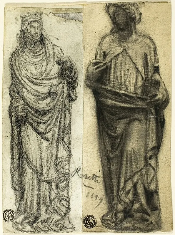Two Studies Of Medieval Sculpture