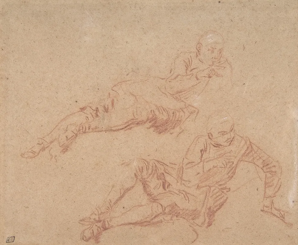 Two Studies Of Reclining Youth