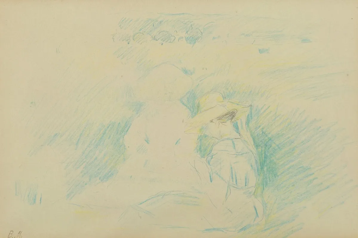 Two Women 11 by Berthe Morisot - Canvas Print