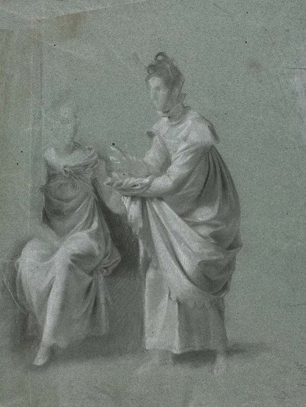 Two Women 6 by Pierre-Paul Prud'hon - Canvas Print