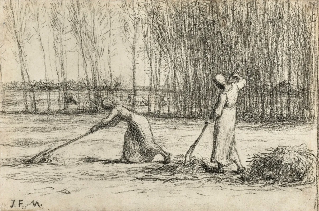 Two Women Working Hay