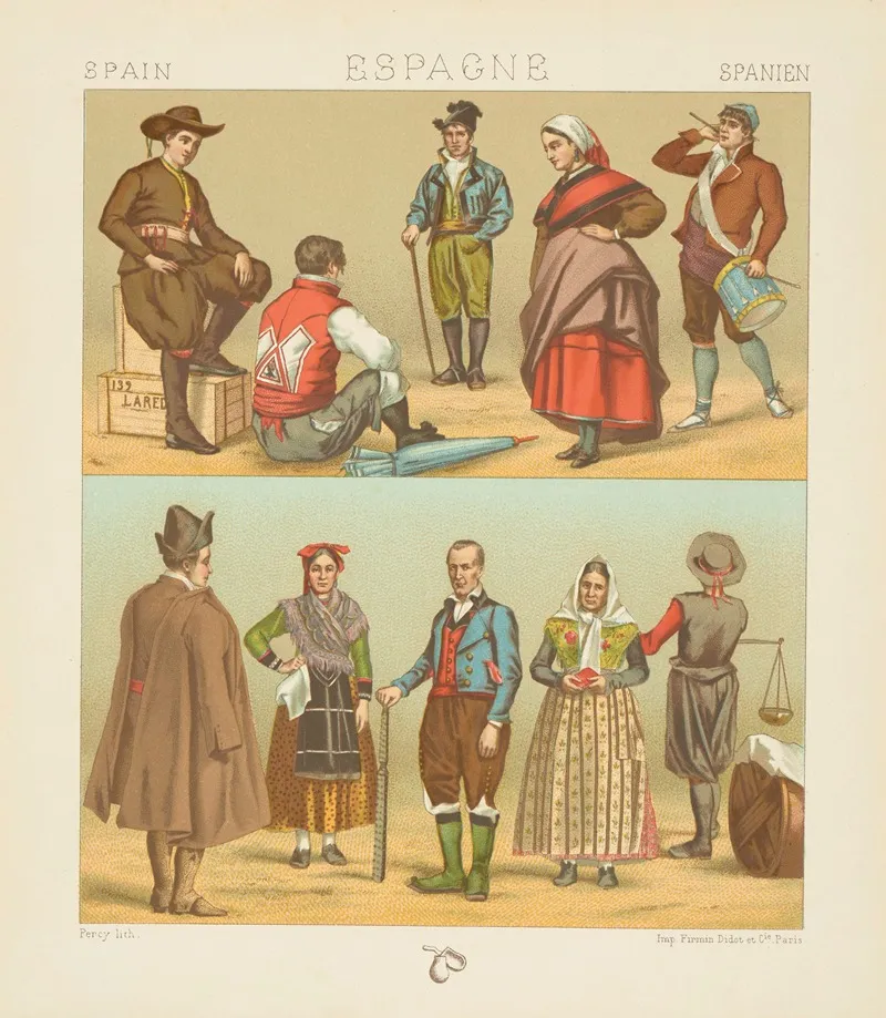 Types Populaires Leon Galice Asturies Aragon Vieille Castille