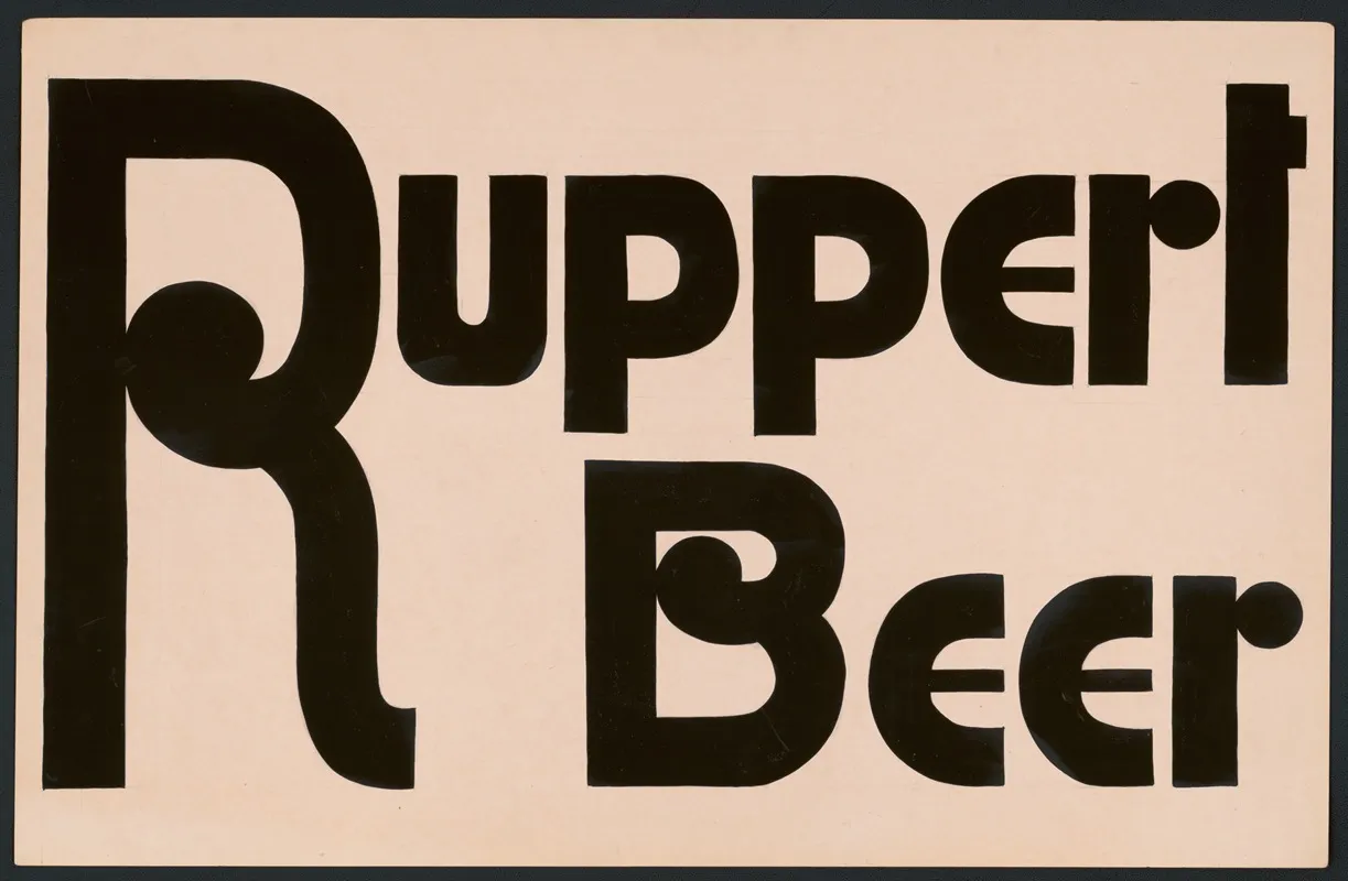 Typographical Studies For Ruppert Beer 2
