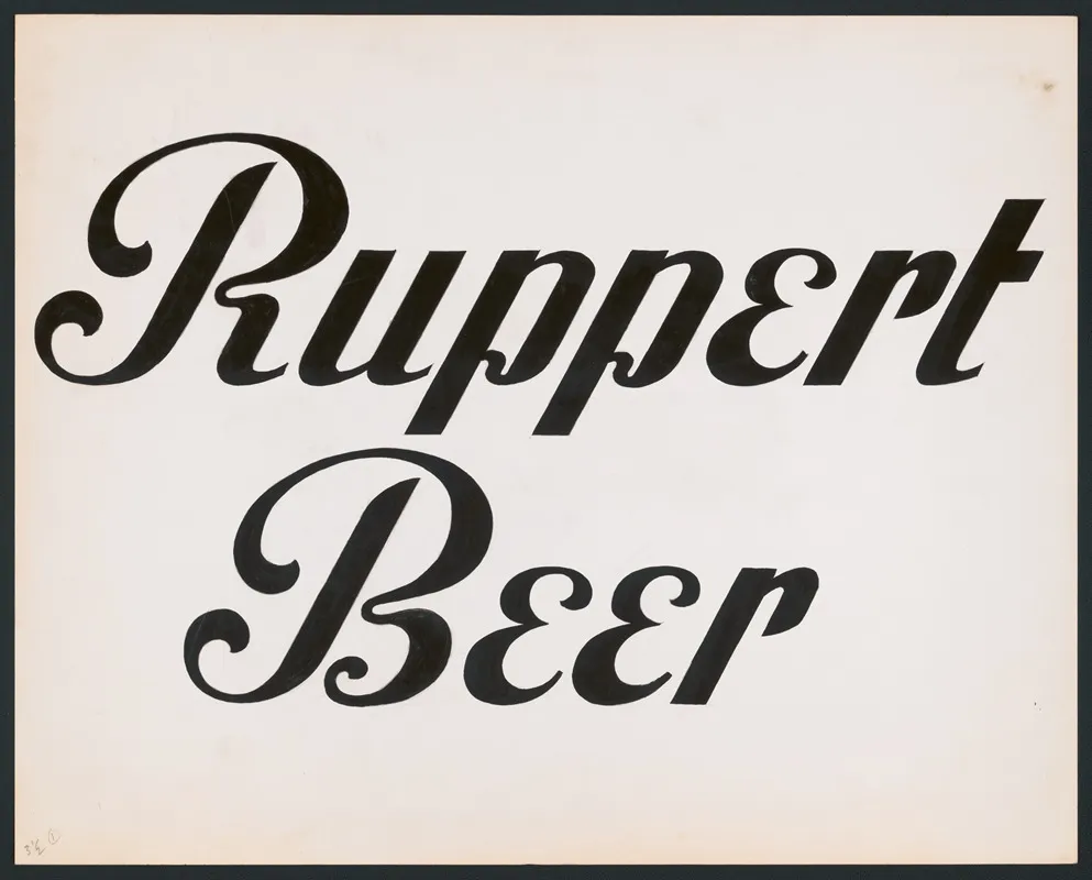 Typographical Studies For Ruppert Beer 4
