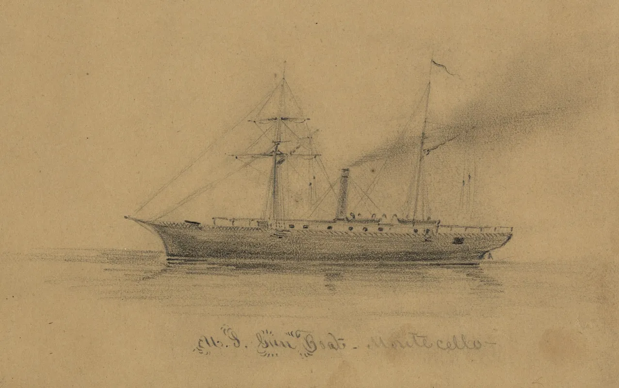 U S Gun Boat Montecello