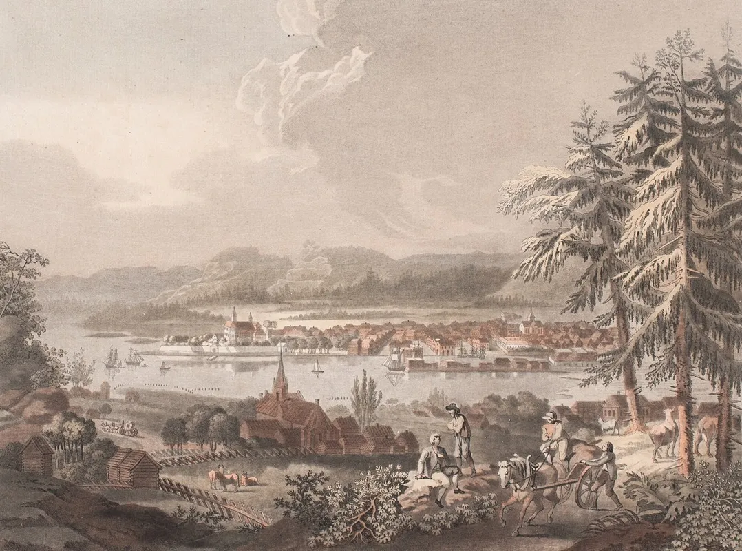 Udsigt Over Byen Kristiania by Georg Haas - Canvas Print