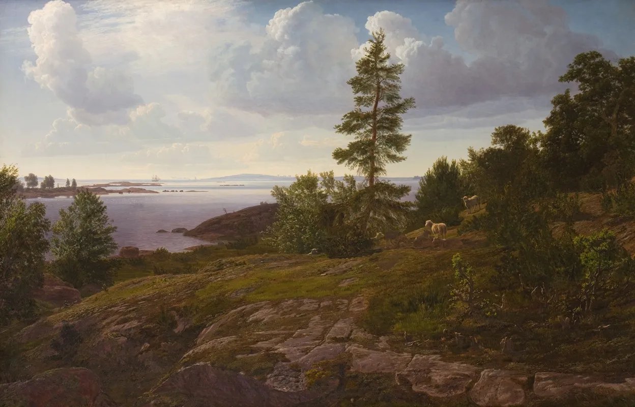 Udsigt Over Skaergarden Ved Elleholm I Blekinge by Godtfred Rump - Canvas Print