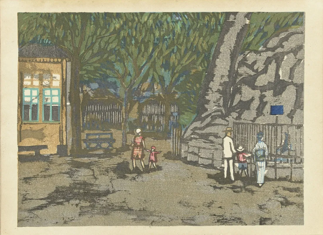 Ueno Zoo by Onchi Kōshirō - Canvas Print