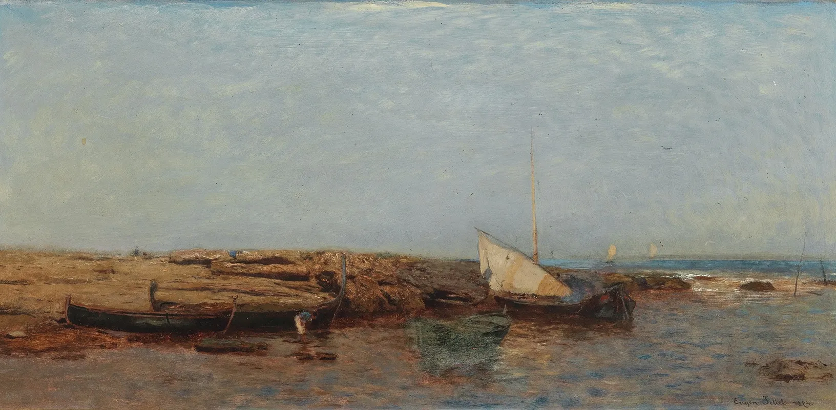 Uferlandschaft Franzosische Kuste by Eugen Jettel - Canvas Print